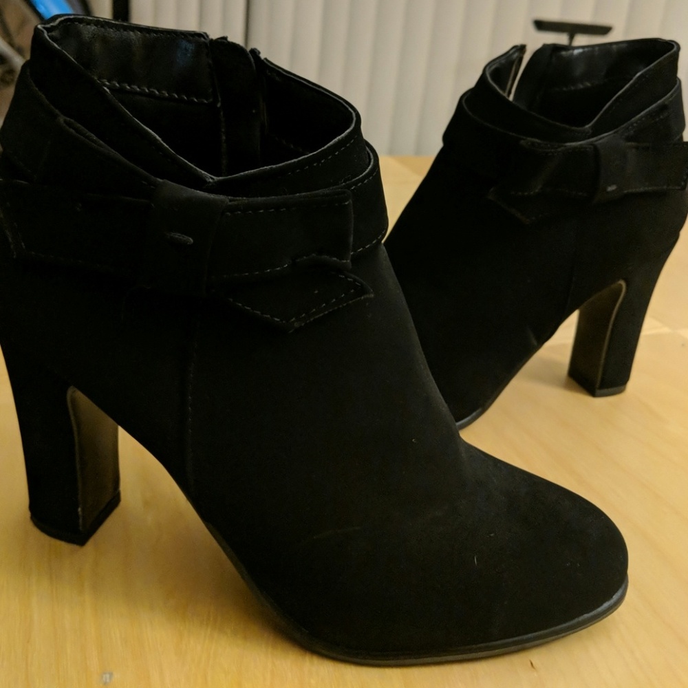 Black Bow Booties